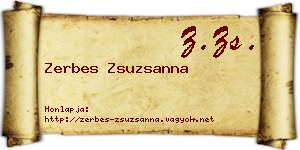 Zerbes Zsuzsanna névjegykártya